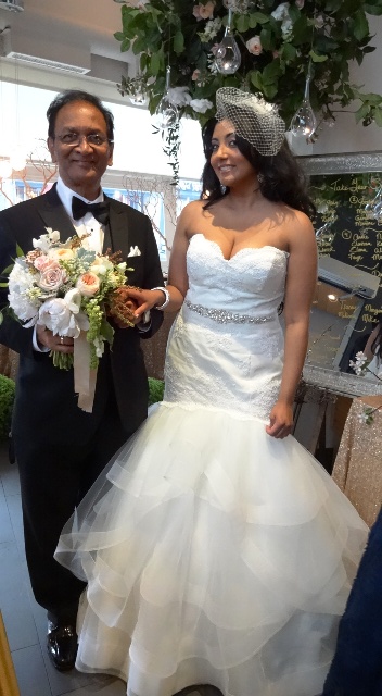 Amanda with her father. Photo by Alan Viau