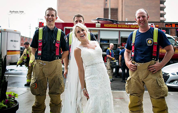 Fire Alarm Interrupts Wedding Ceremony | Firemen