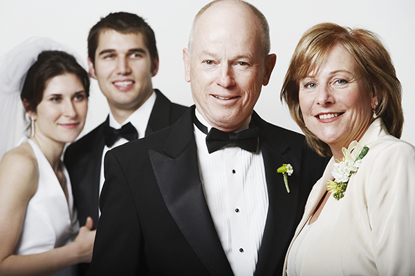 walking down the aisle with mom and dad