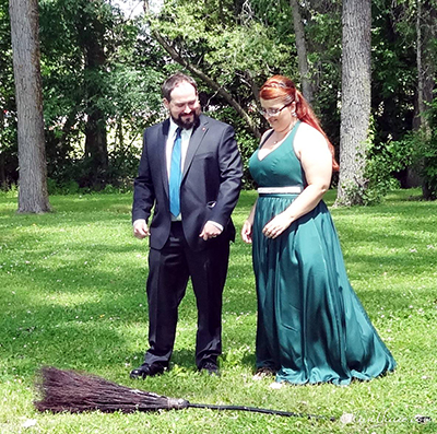 pagan wedding jumping the broom
