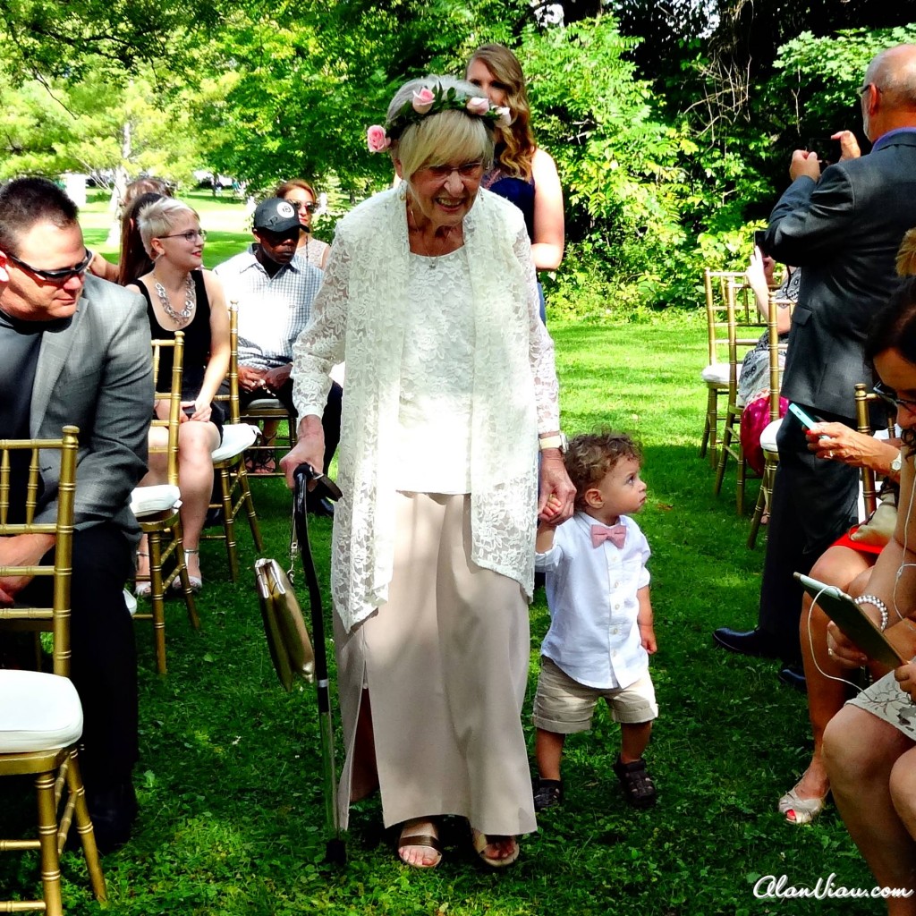 Double Header Wedding Grandma Flower Girl