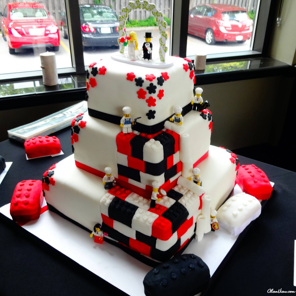 Double Header Wedding Lego Cake