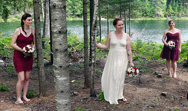 intimate wedding Stephanie and Bridesmaids