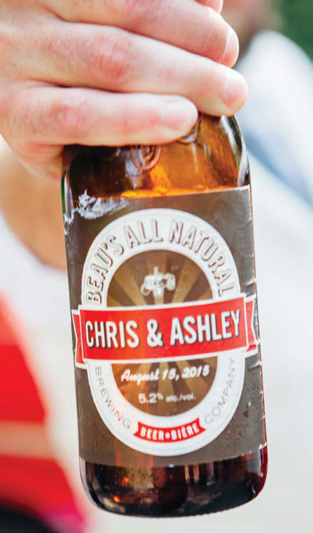 Beau's customized beer label. Photo: Beau's Brewing Company. 